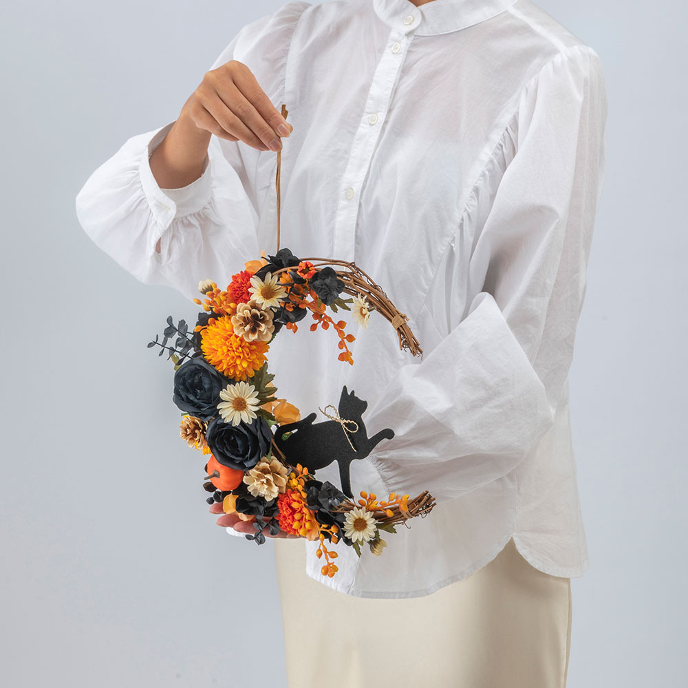 【期間限定】アーティフィシャルフラワーリース「All Hallows Eve」