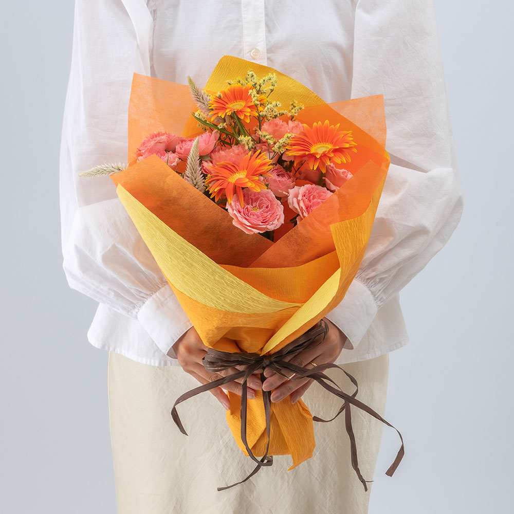 10月旬の花 ガーベラ 花束「フローラルハーベスト」