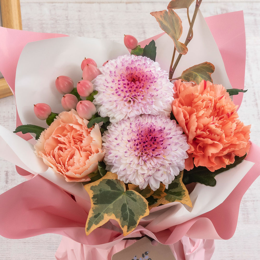 【お供え用】 O・SO・NA・E flower「10月のそのまま飾れるブーケ」