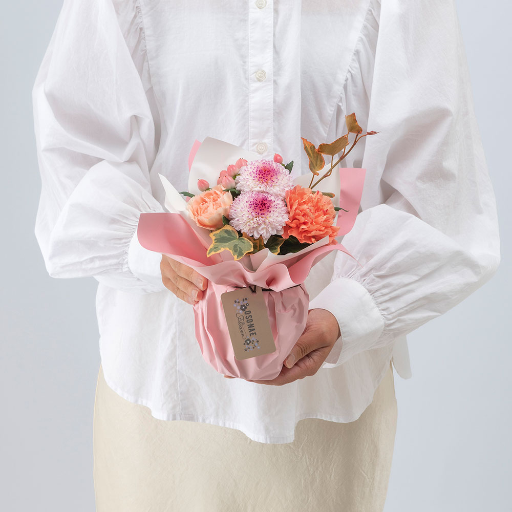 【お供え用】 O・SO・NA・E flower「10月のそのまま飾れるブーケ」