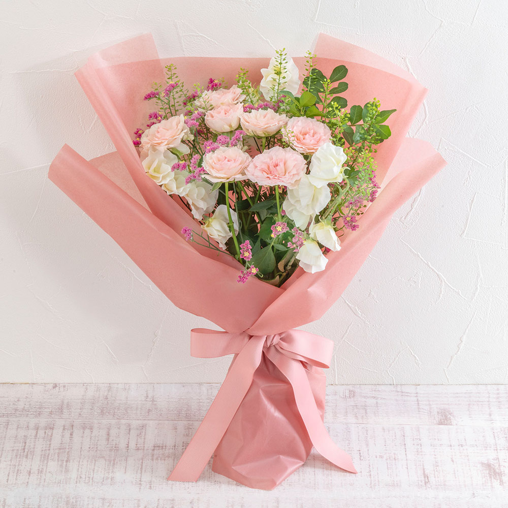 旬の花 季節の花束「ナチュラルブルームピンク」