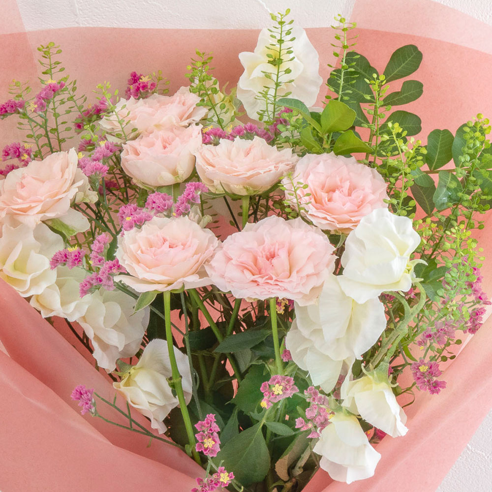 旬の花 季節の花束「ナチュラルブルームピンク」