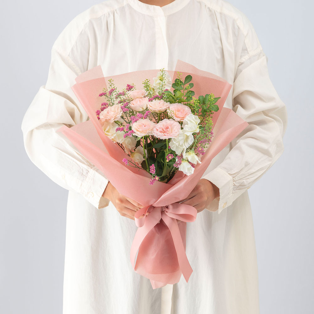旬の花 季節の花束「ナチュラルブルームピンク」