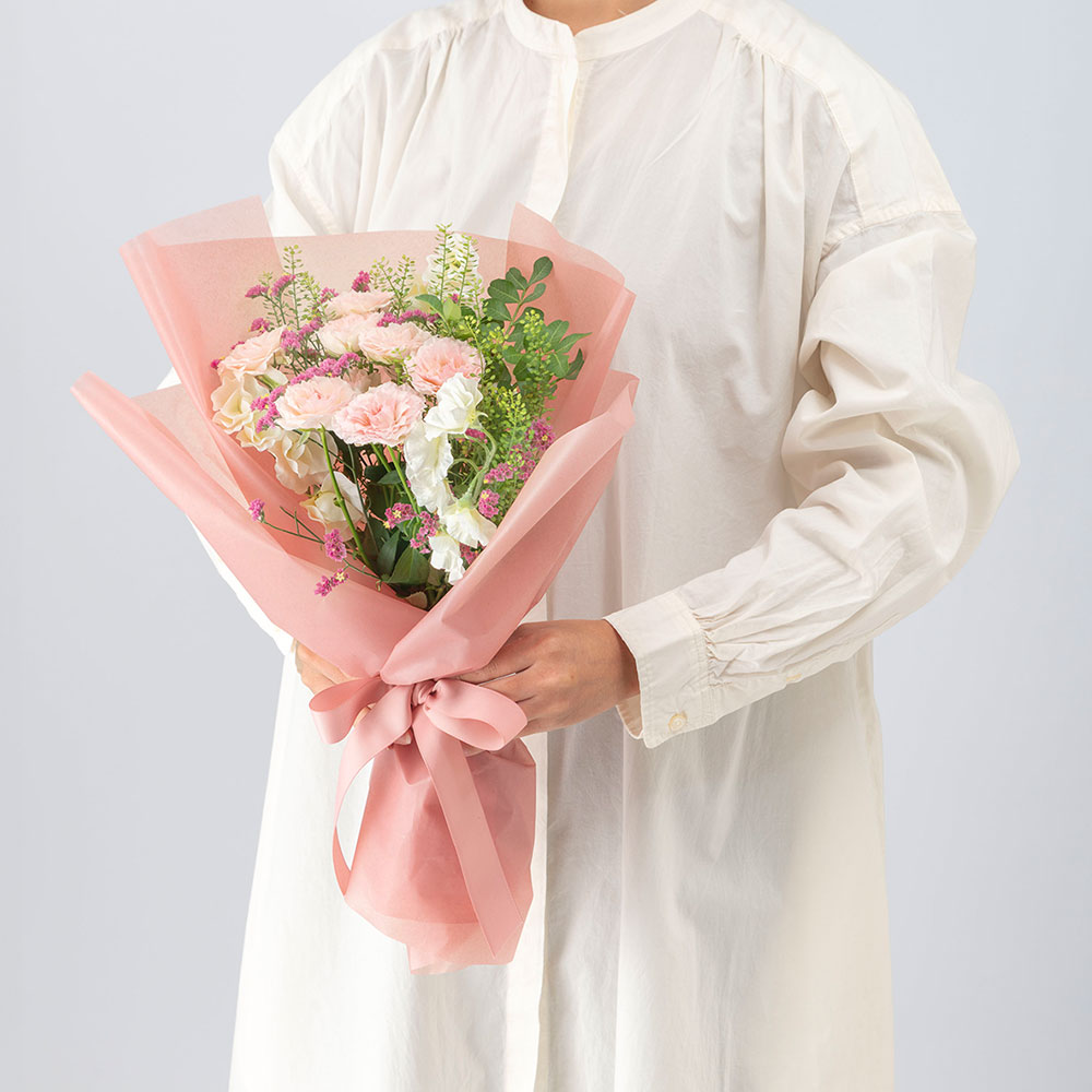 旬の花 季節の花束「ナチュラルブルームピンク」