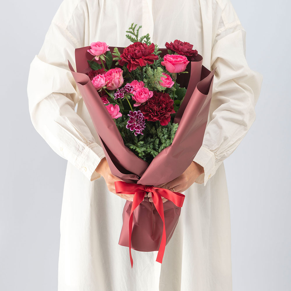 12月旬の花 バラ 花束「イヴェール」