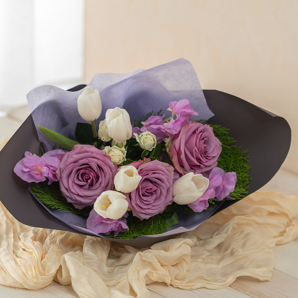 【最短翌日届け】1月旬の花 チューリップ 花束 「デュシェス」