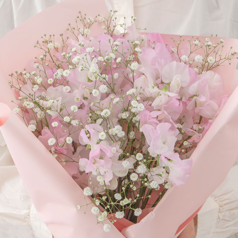 スイートピーの花束「ピュアブロッサム」