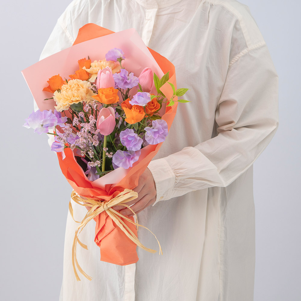 【最短翌日届け】2月旬の花 チューリップ 花束「エアルアントス」