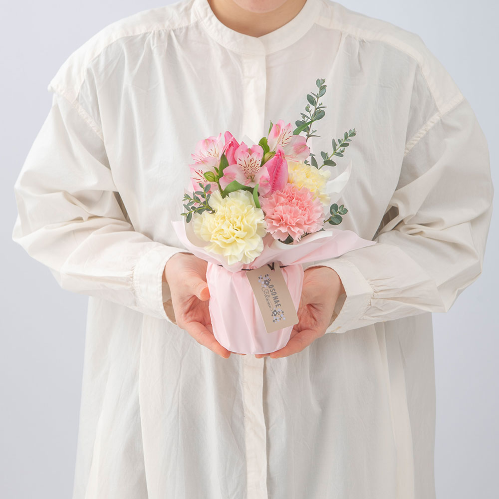 【お供え用】 O・SO・NA・E flower 「2月のそのまま飾れるブーケ」