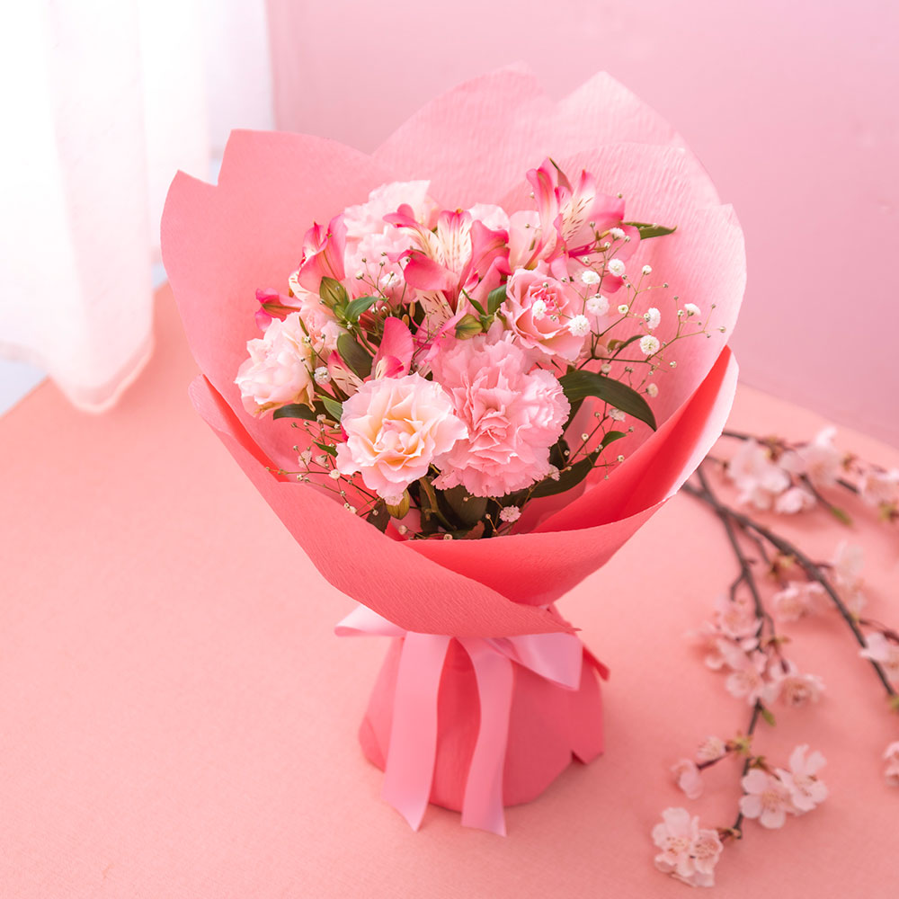 そのまま飾れる桜の形をした花束「はんなり -SAKURA-」