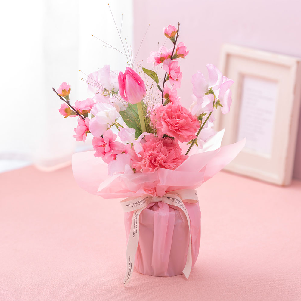 【雛祭り】そのまま飾れるecoブーケ「ひなまつり」