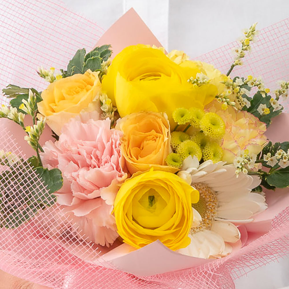 3月旬の花 ラナンキュラス そのまま飾れるブーケ「エアル」