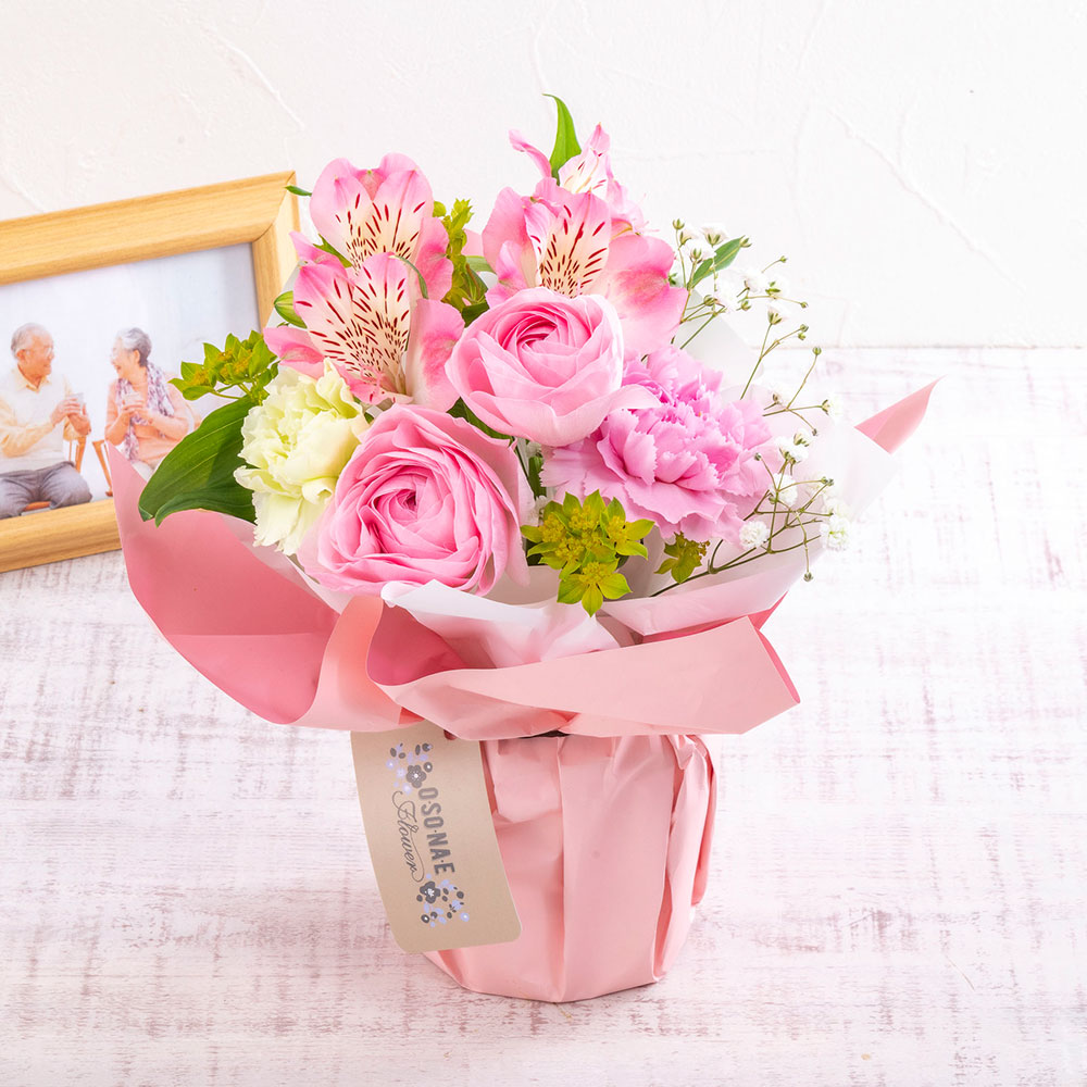 【お供え用】 O・SO・NA・E flower 「3月のそのまま飾れるブーケ」