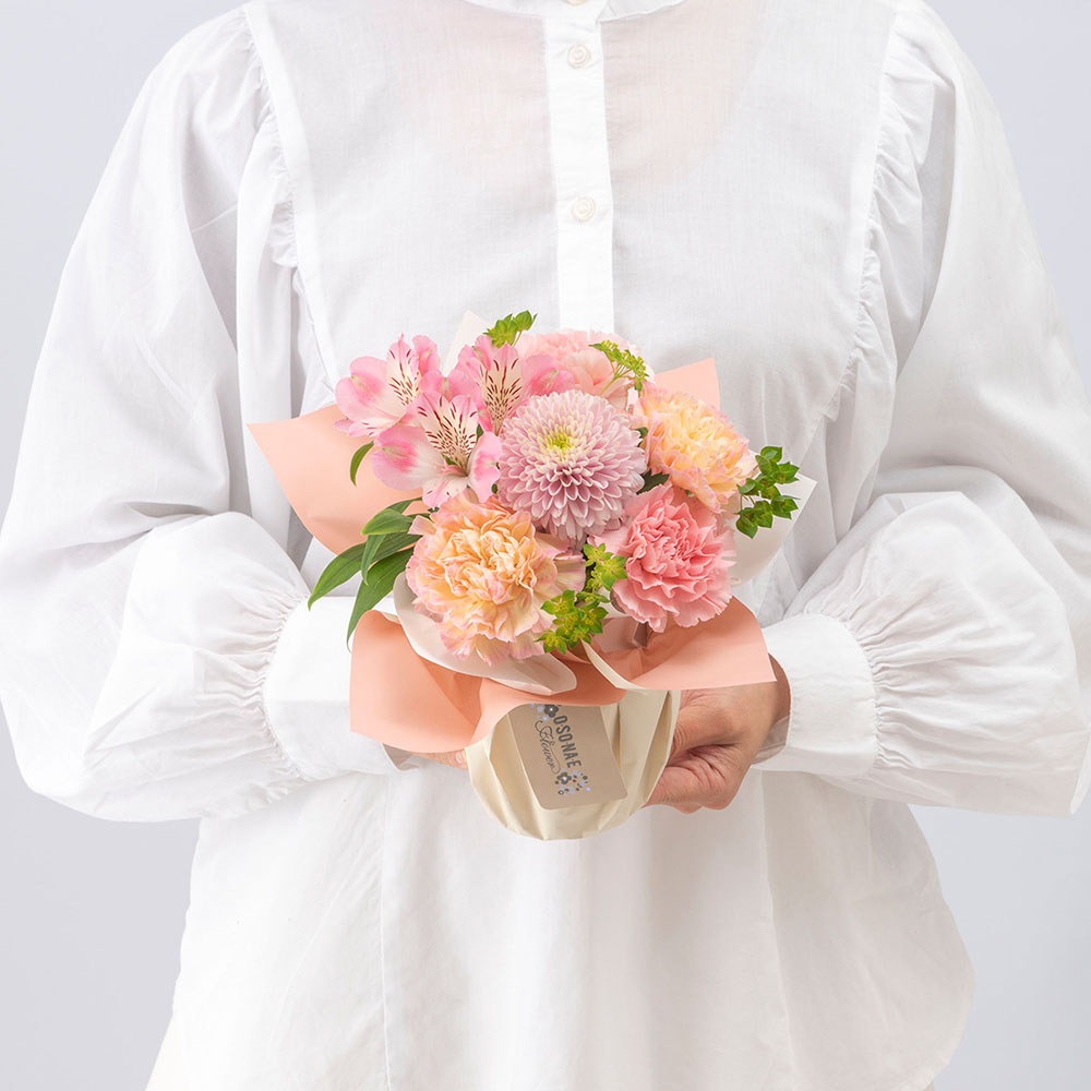 【お供え用】 O･SO･NA･E flower ｢春のそのまま飾れるブーケ｣