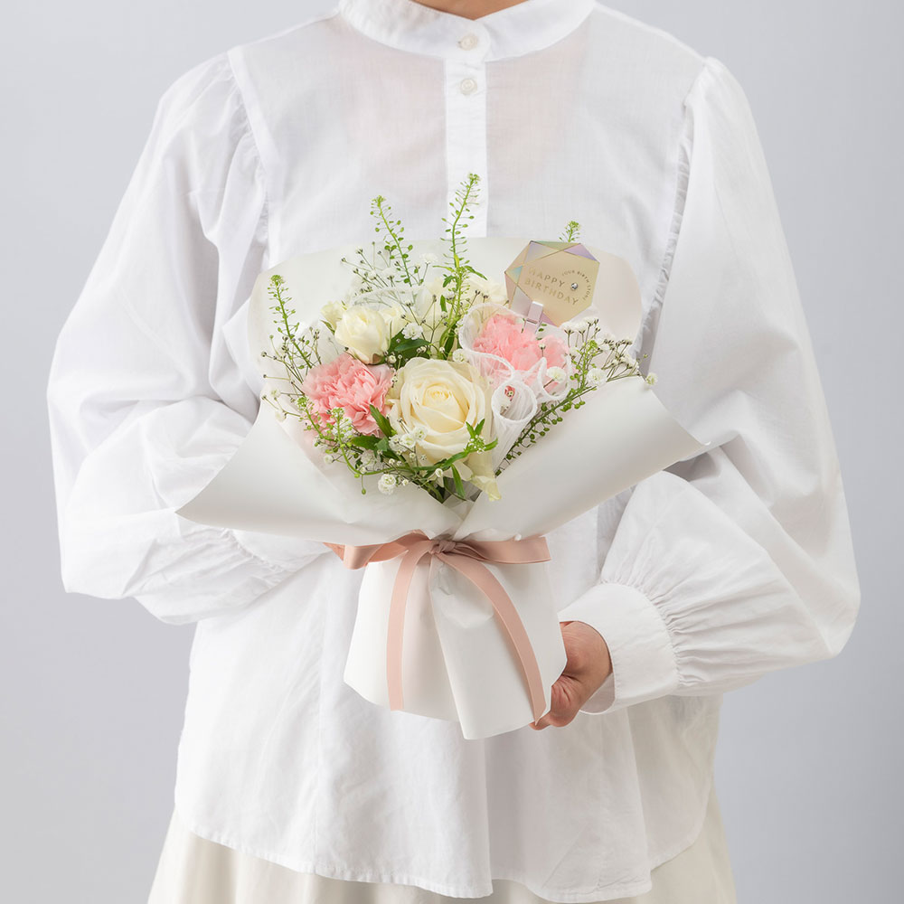 【誕生石】4月 そのまま飾れるブーケ「ダイヤモンド」