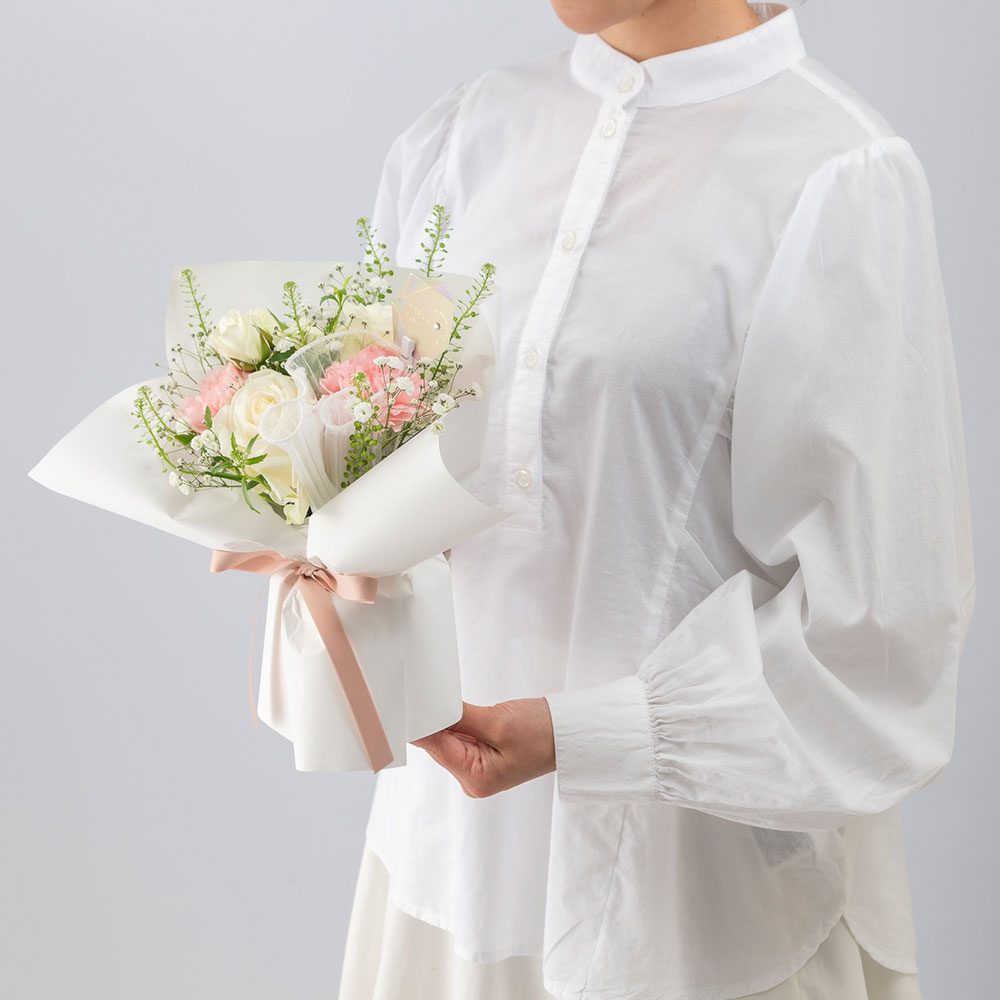 【誕生石】4月 そのまま飾れるブーケ「ダイヤモンド」