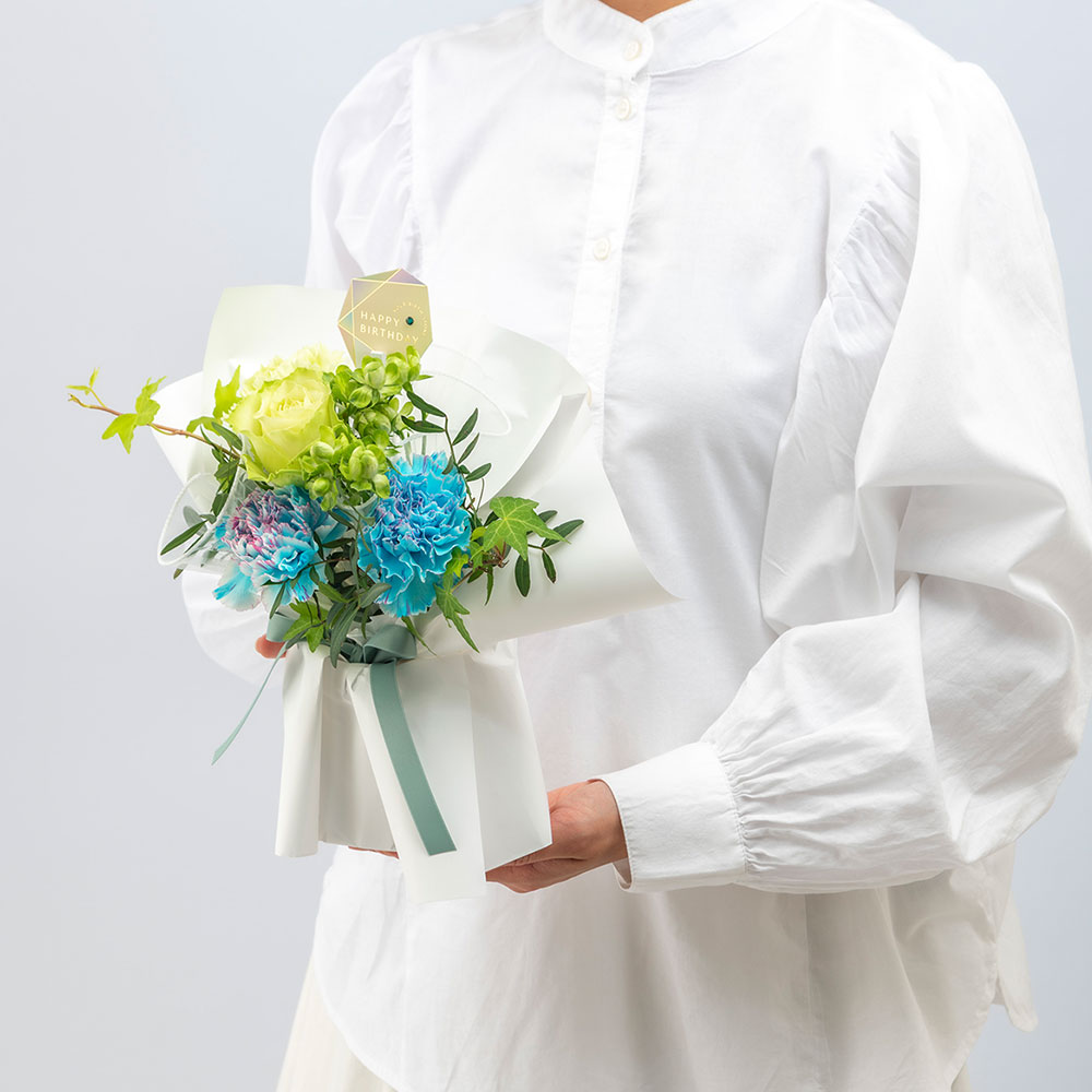 【誕生石】5月 そのまま飾れるブーケ「エメラルド」