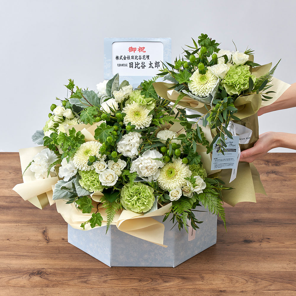 シェアフラワー（白・グリーン系）