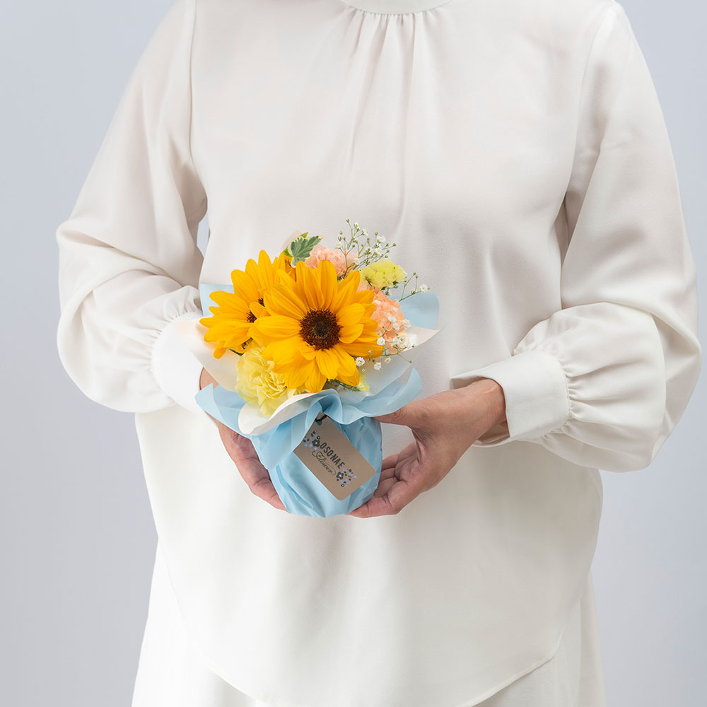 【お供え用】 O・SO・NA・E flower 「7月のそのまま飾れるブーケ」