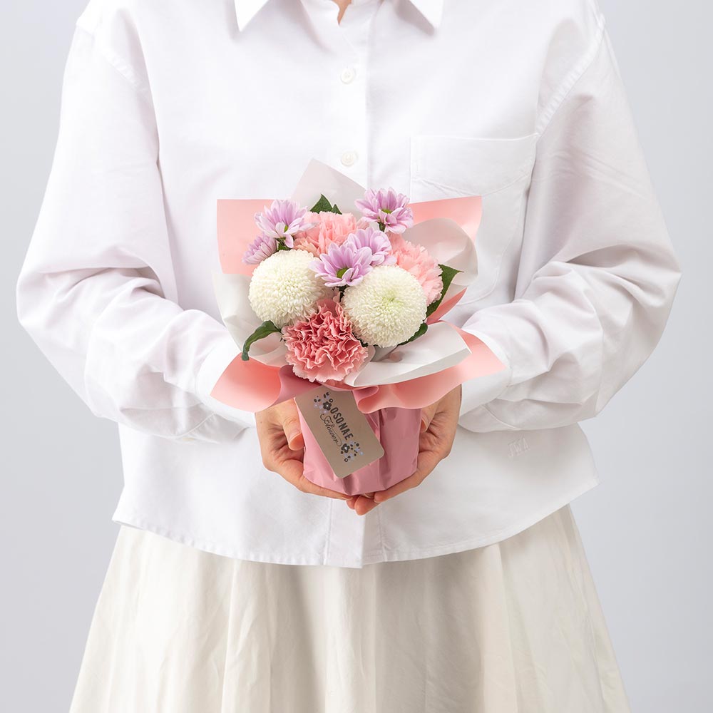 【お供え用】 O・SO・NA・E flower「8月のそのまま飾れるブーケ」