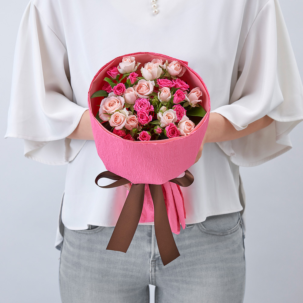 【5月12～14日お届け】母の日　花束「ローズピンク」