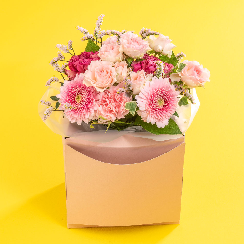 【5月12～14日お届け】母の日　パピエベース「ピンク・M」