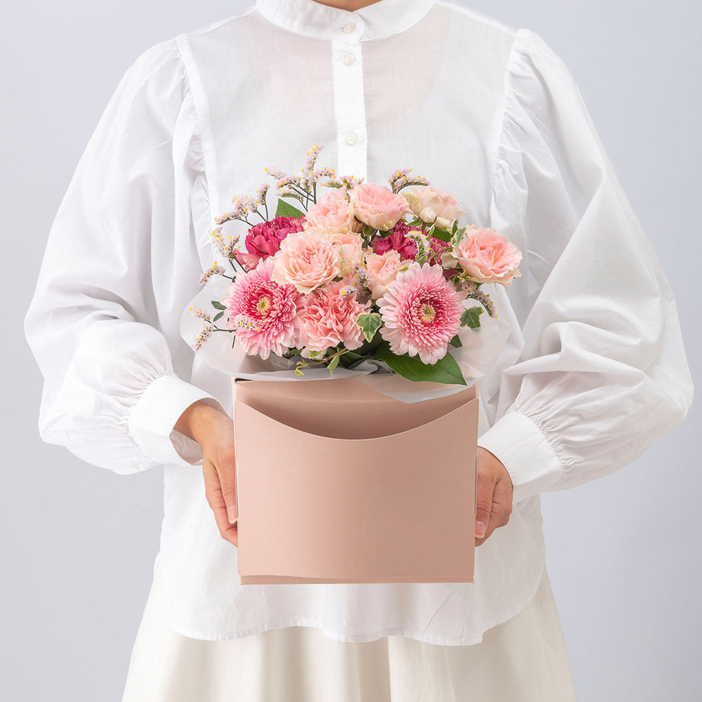 【5月12～14日お届け】母の日　パピエベース「ピンク・M」