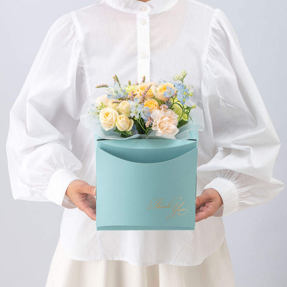 【5月12～14日お届け】母の日　パピエベース「ブルー・M」