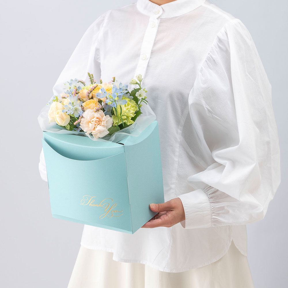 【5月12～14日お届け】母の日　パピエベース「ブルー・M」
