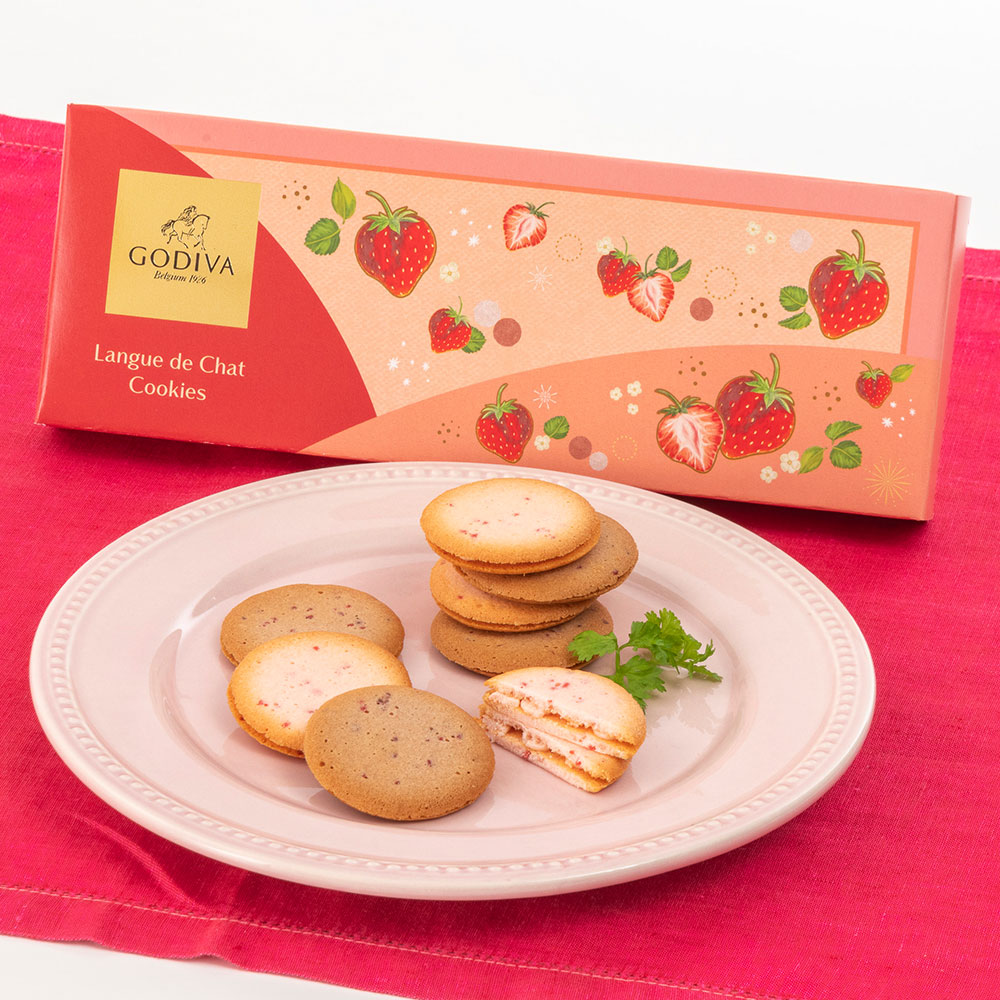 【期間限定】ゴディバ「あまおう苺クッキー アソートメント」とアレンジメントのセット