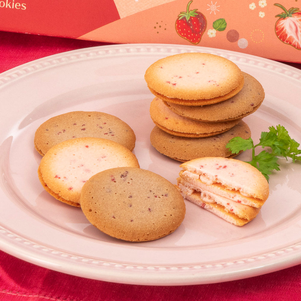 【期間限定】ゴディバ「あまおう苺クッキー アソートメント」とアレンジメントのセット