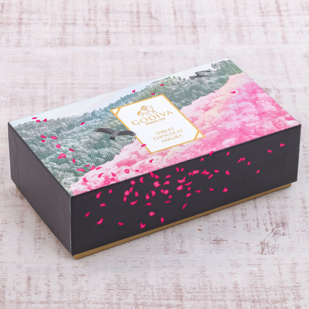 ゴディバ「サブレショコラ 桜」とアレンジメントのセット