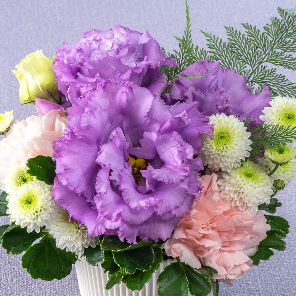 【お供え用】 とらや「小形羊羹5本入り」とアレンジメントのセット