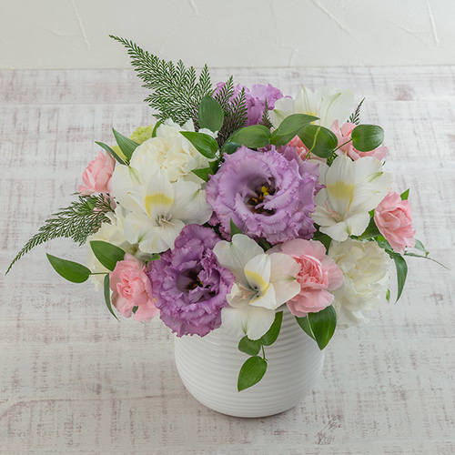 【お供え用】 鳩居堂｢お線香いかるが｣とアレンジメントのセット