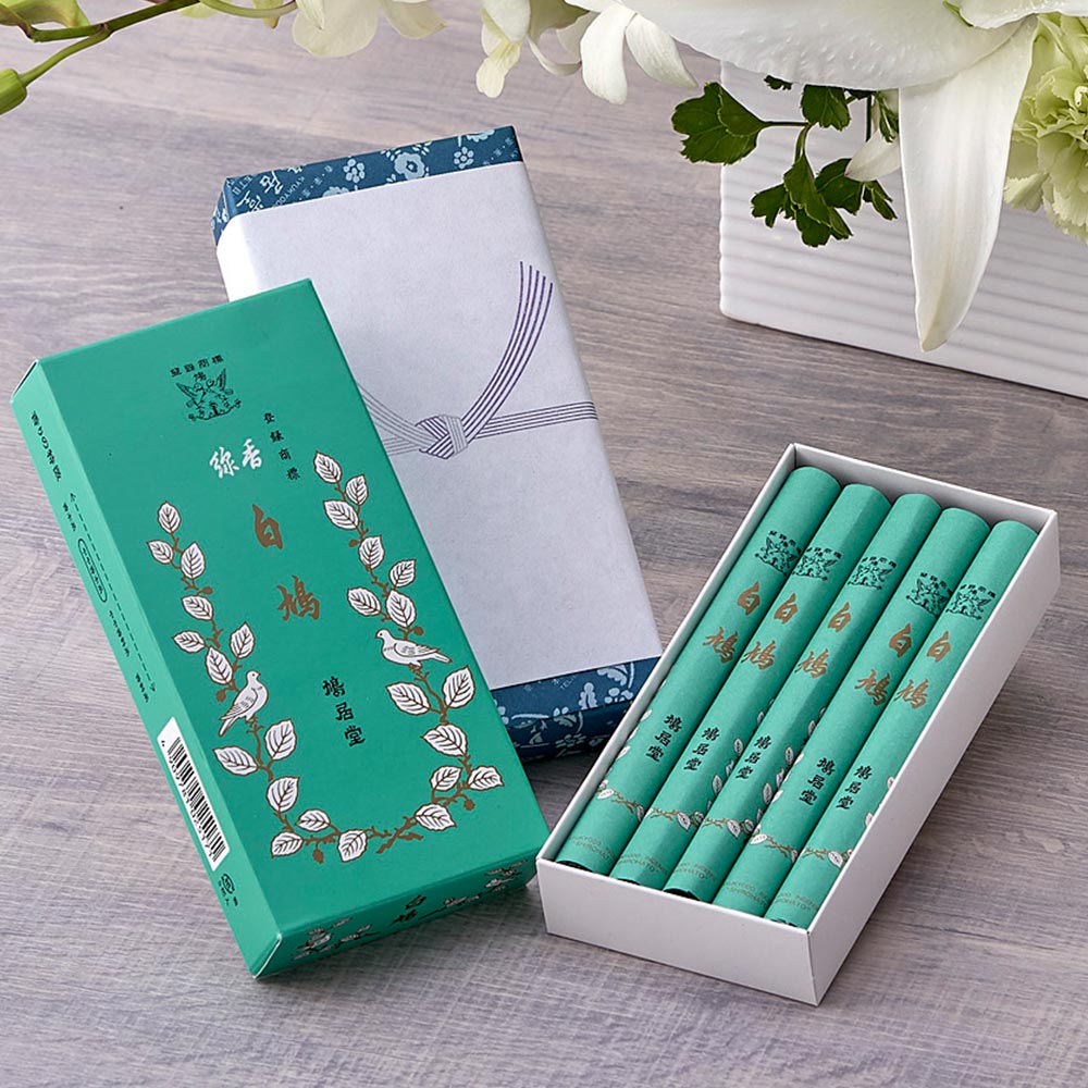 【最短翌日届け】【お供え用】鳩居堂「お線香白鳩」とアレンジメントのセット