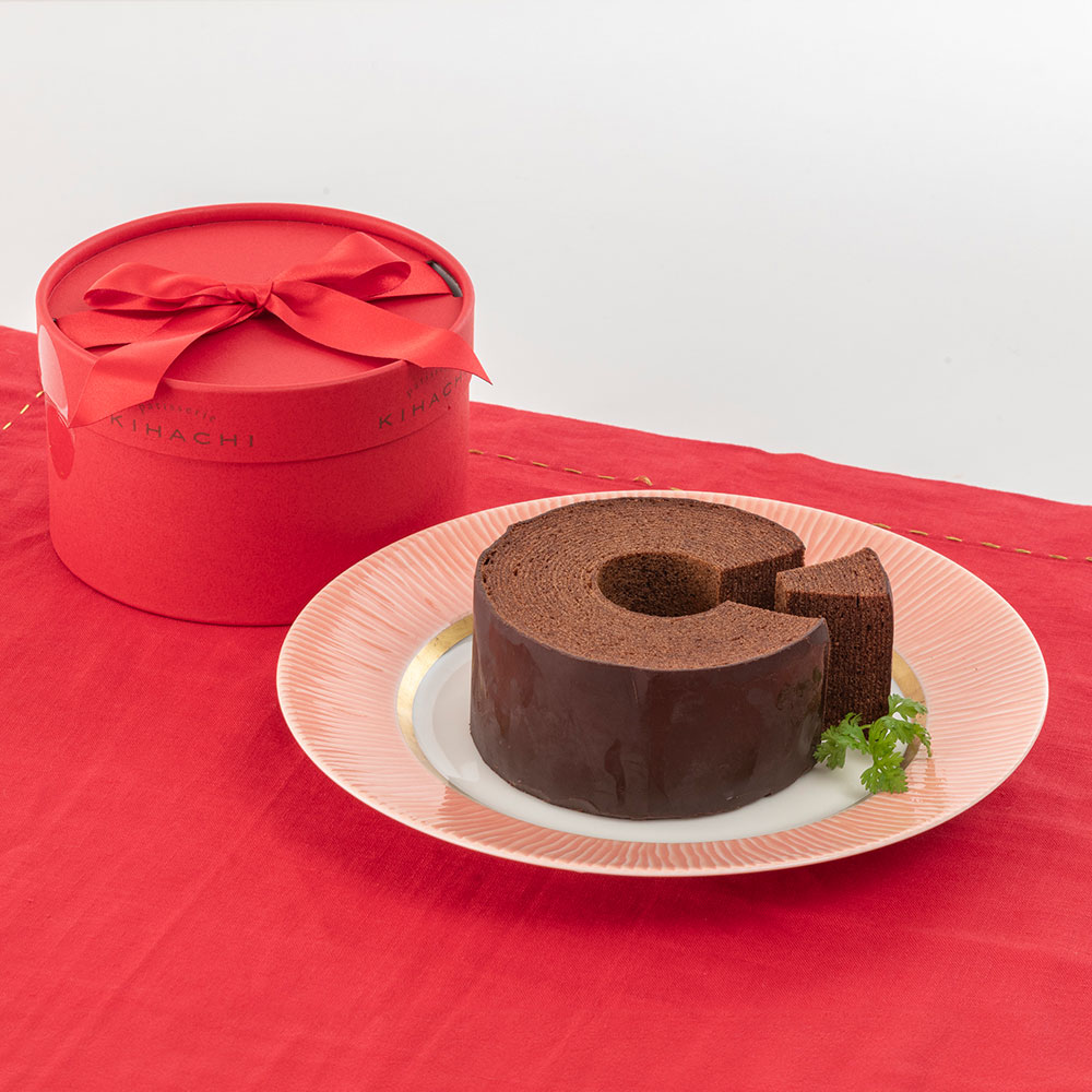 【期間限定】パティスリー キハチ「ショコラバームクーヘン」とプリザーブドアレンジメントのセット