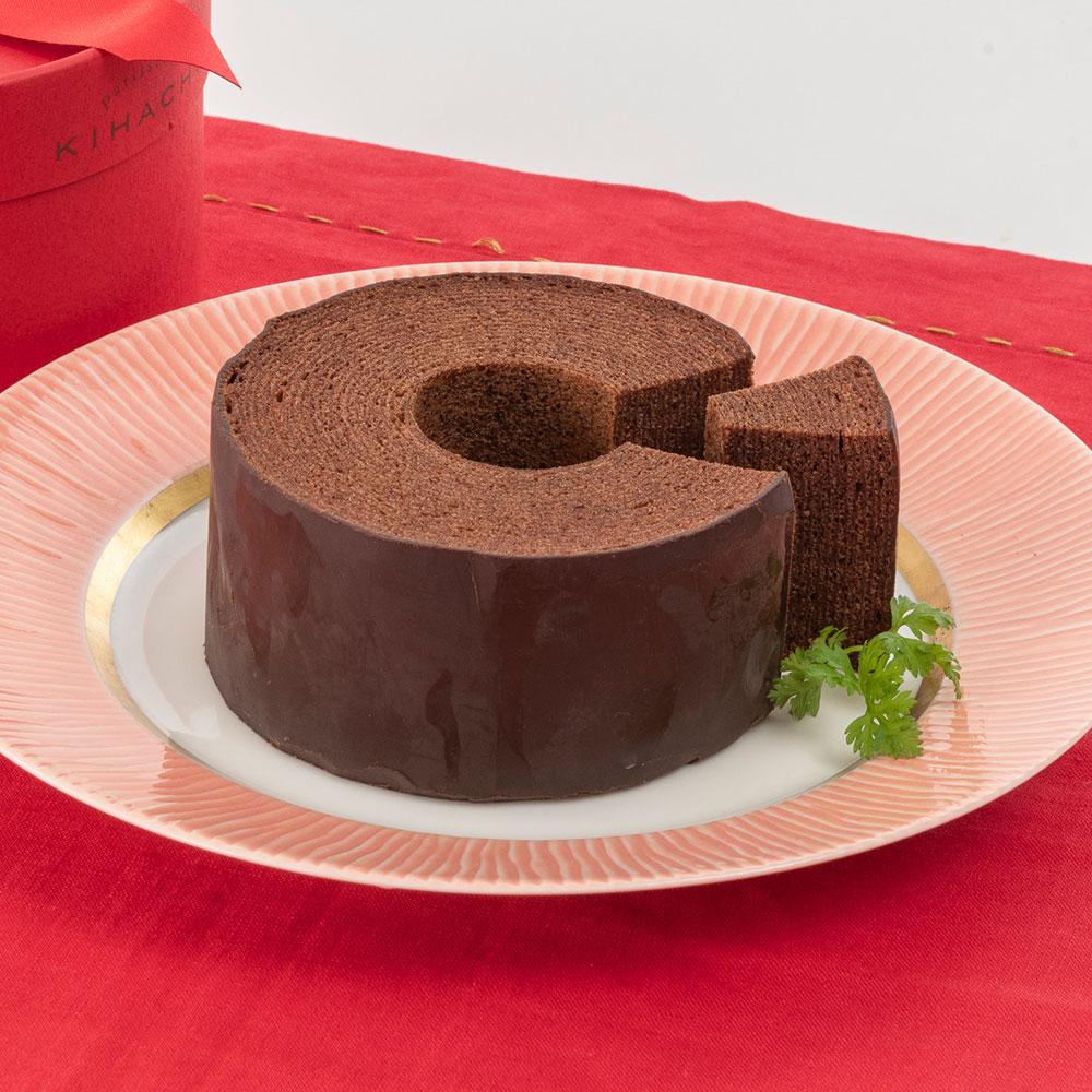 【期間限定】パティスリー キハチ「ショコラバームクーヘン」とプリザーブドアレンジメントのセット