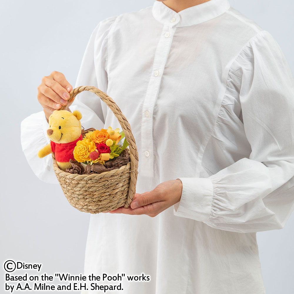 ディズニー プリザーブドアレンジメントとぬいぐるみのセット（くまのプーさん）