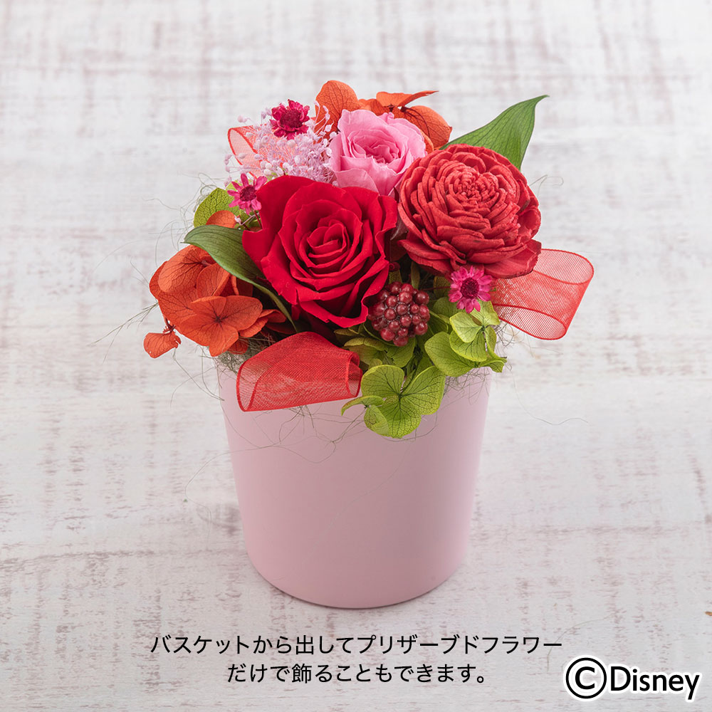 ディズニー プリザーブドアレンジメントとぬいぐるみのセット（ミッキーマウス）