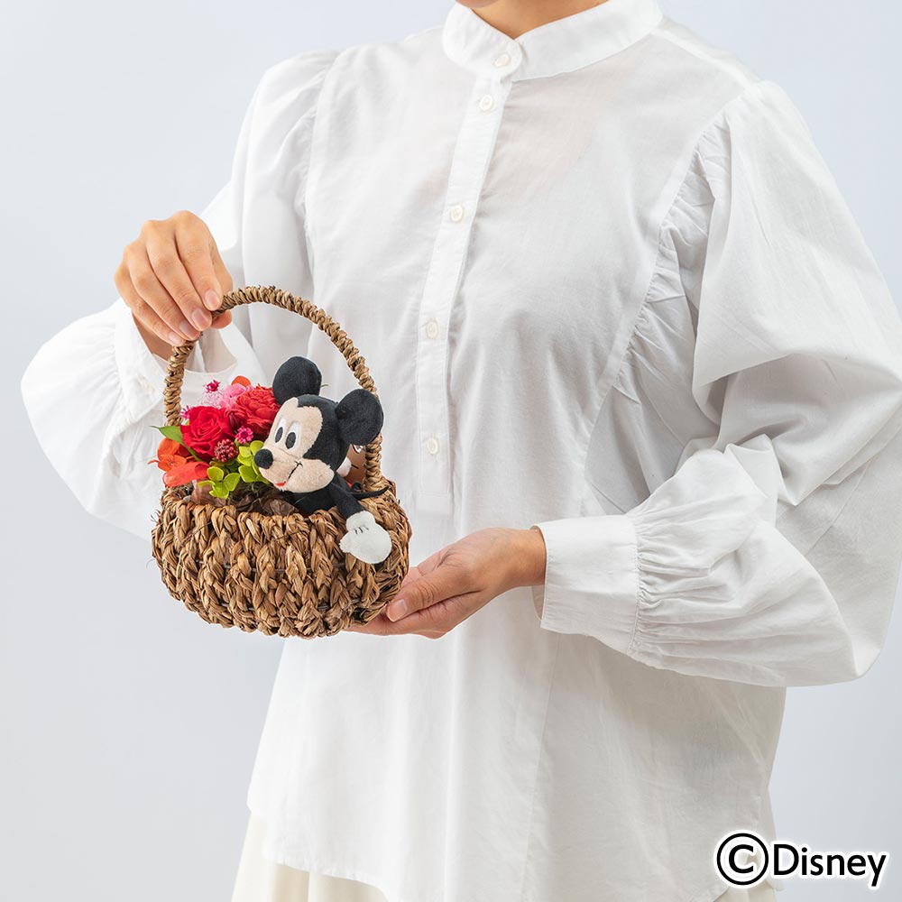 ディズニー プリザーブドアレンジメントとぬいぐるみのセット（ミッキーマウス）
