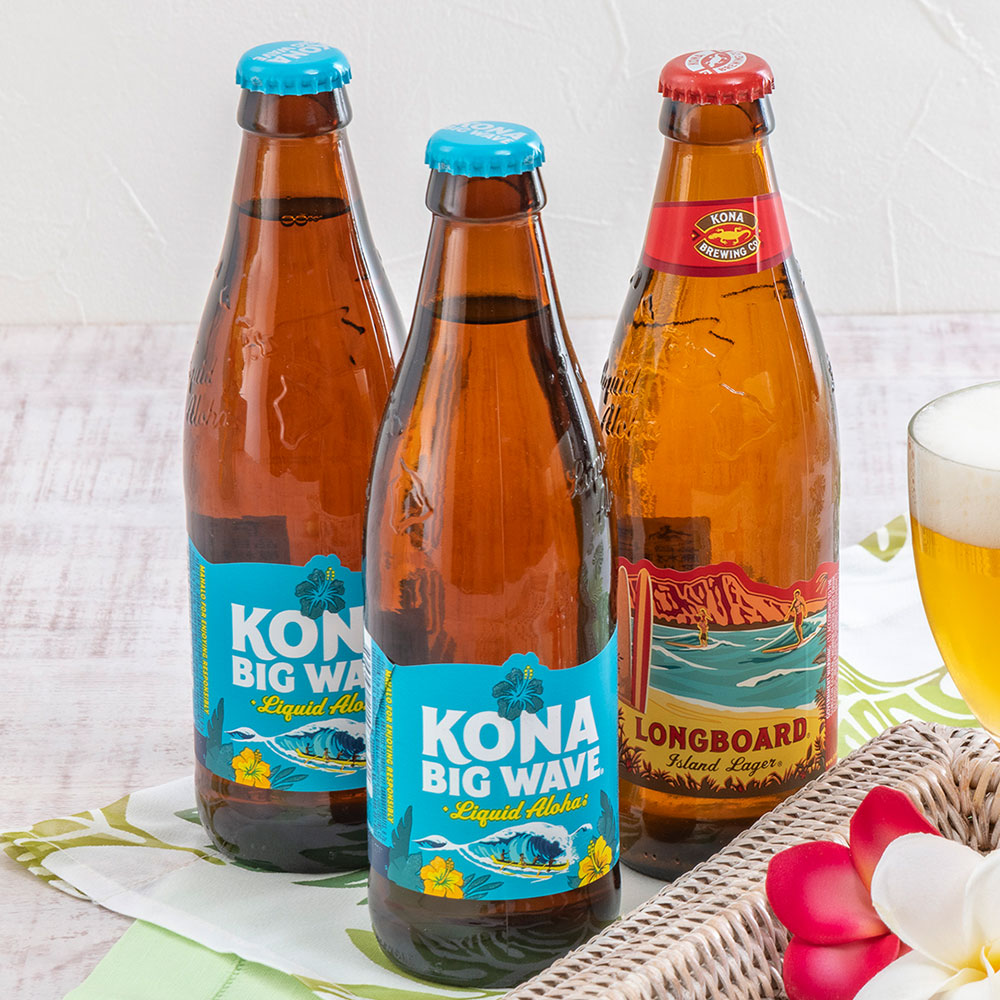 KONA BEER「コナビール3本セット」とそのまま飾れるブーケのセット
