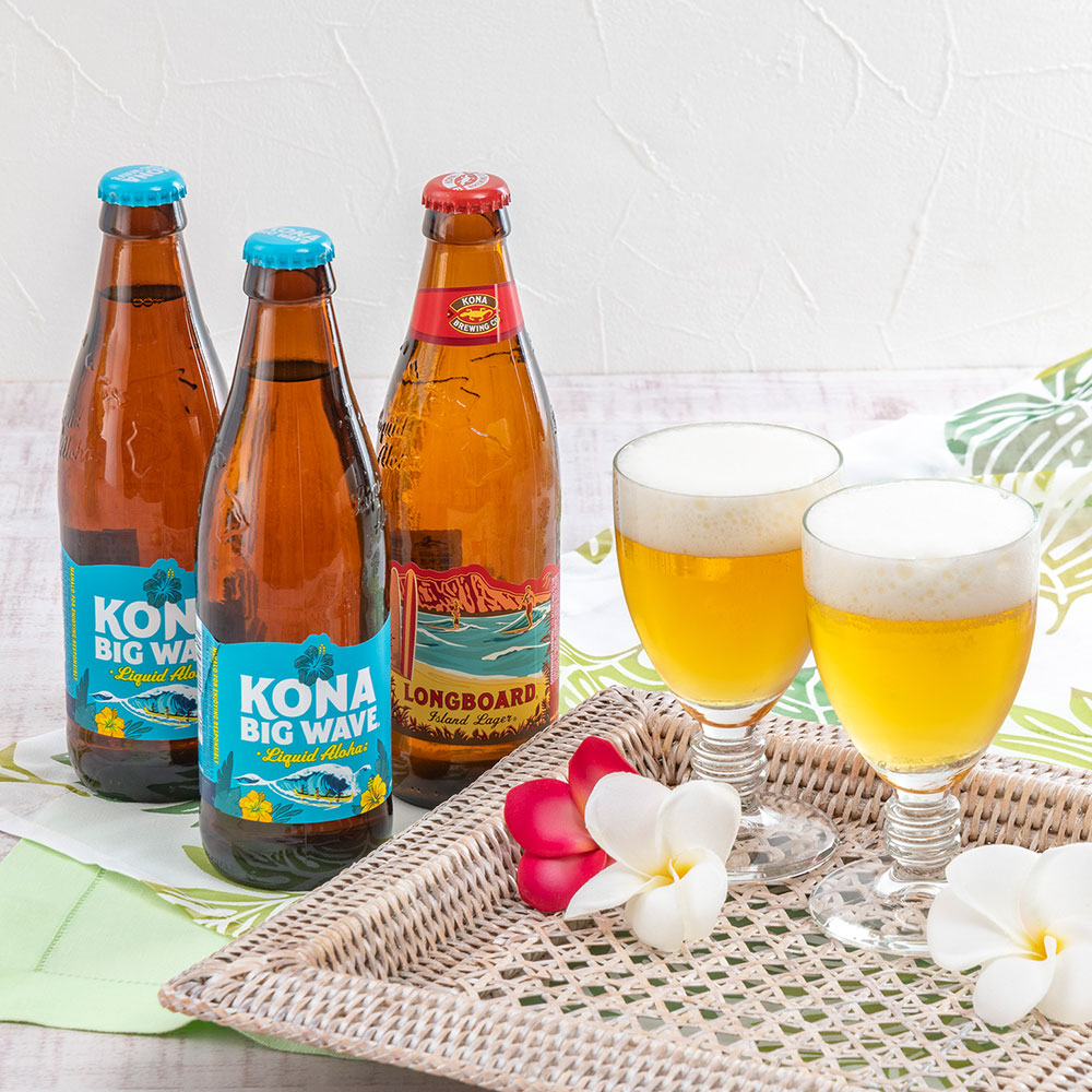 KONA BEER「コナビール3本セット」とそのまま飾れるブーケのセット