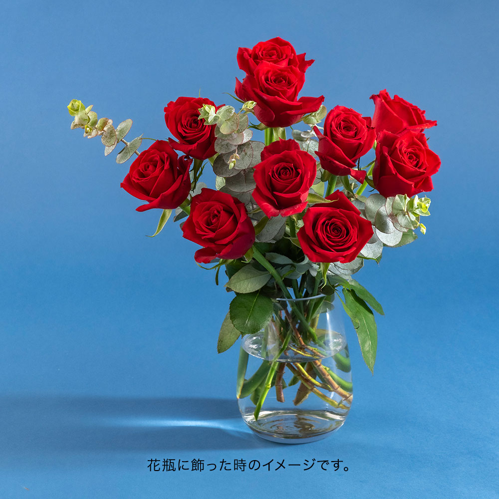 赤ワインとバラの花束（ラージ）のセット