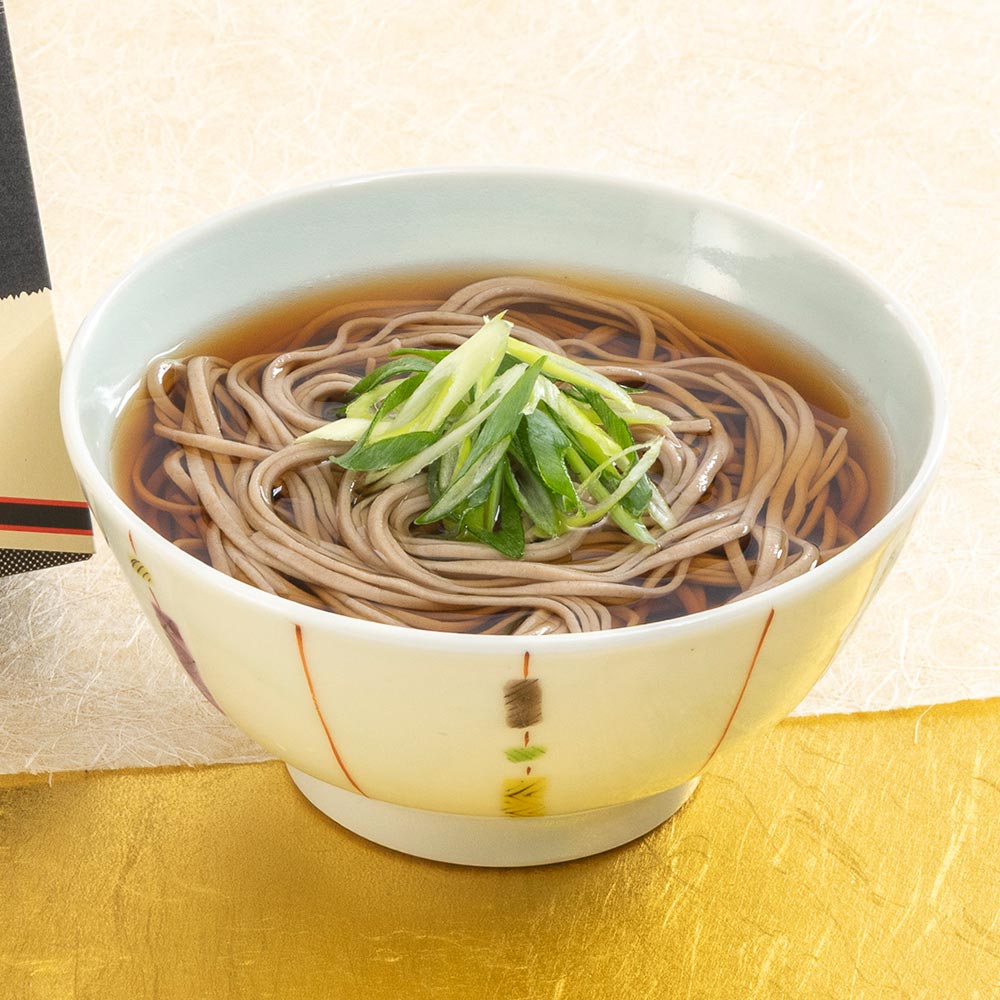 お正月 信州戸隠そば「国産 本十割生そば」とそのまま飾れるブーケのセット