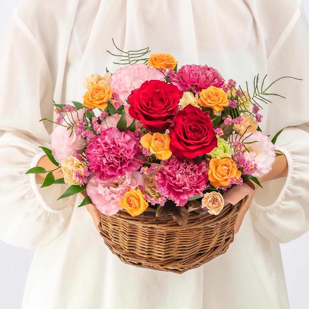 10月旬の花 秋バラ アレンジメント（ミックス・M）