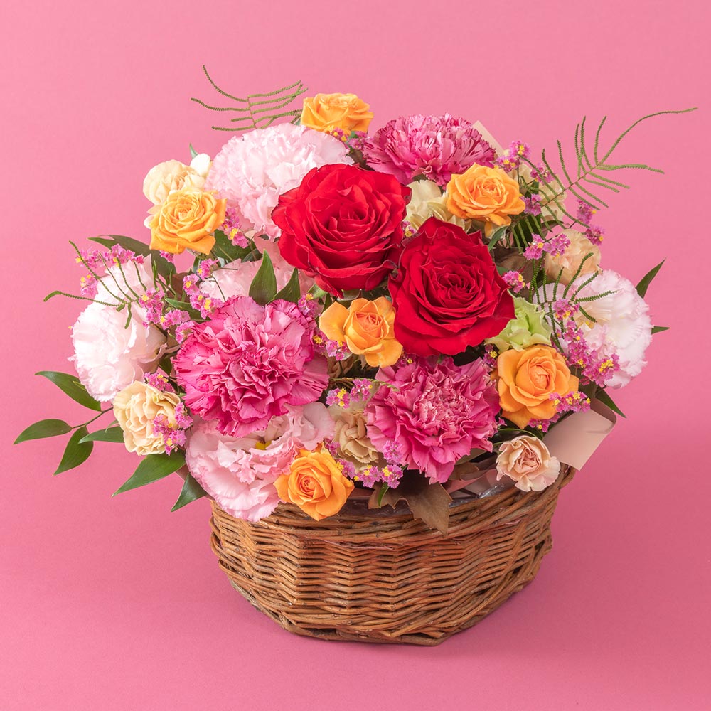 10月旬の花 秋バラ アレンジメント（ミックス・M）