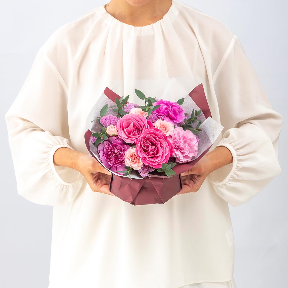 11月旬の花 バラ ラッピングアレンジメント