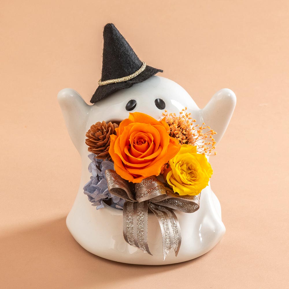 【期間限定】プリザーブド＆アーティフィシャルフラワーアレンジメント「Trick or Treat!」
