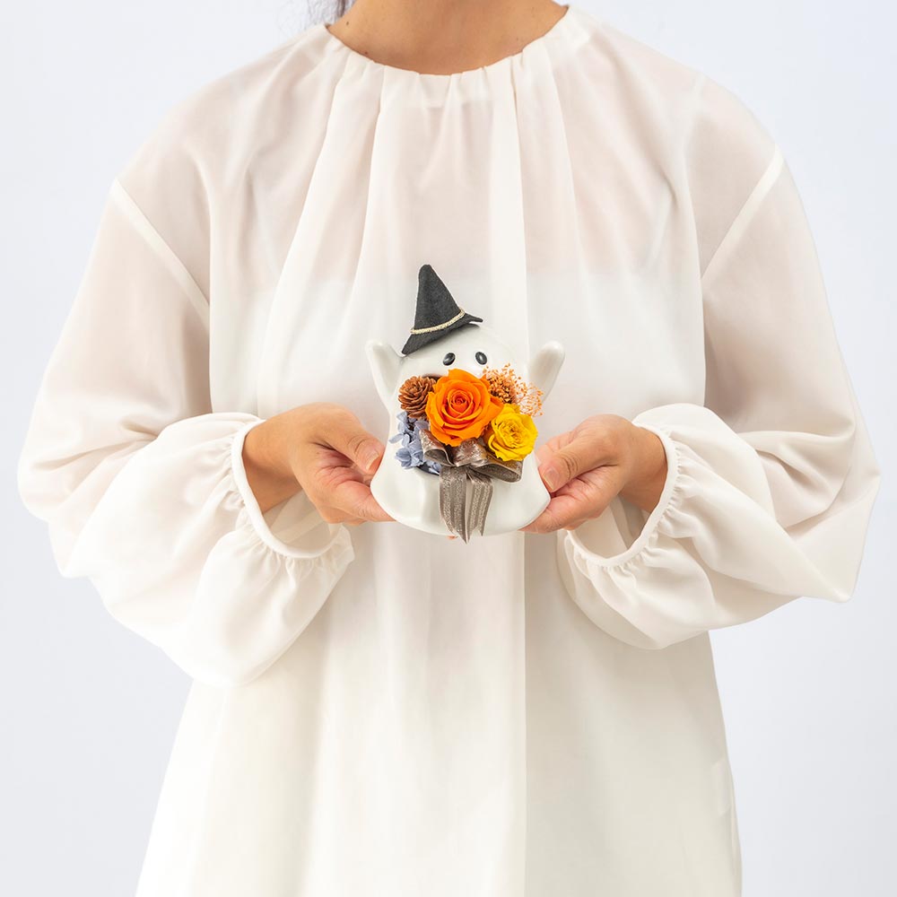 【期間限定】プリザーブド＆アーティフィシャルフラワーアレンジメント「Trick or Treat!」