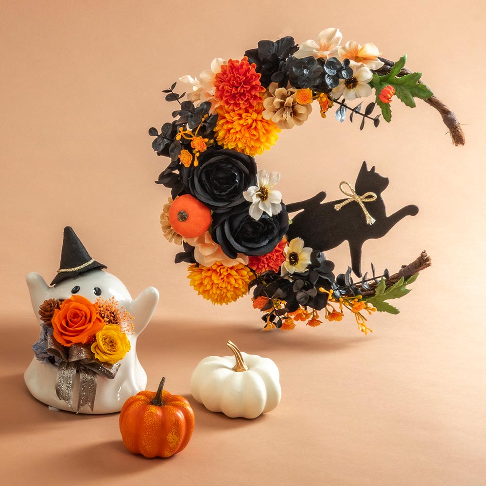 【期間限定】アーティフィシャルフラワーリース「All Hallows Eve」